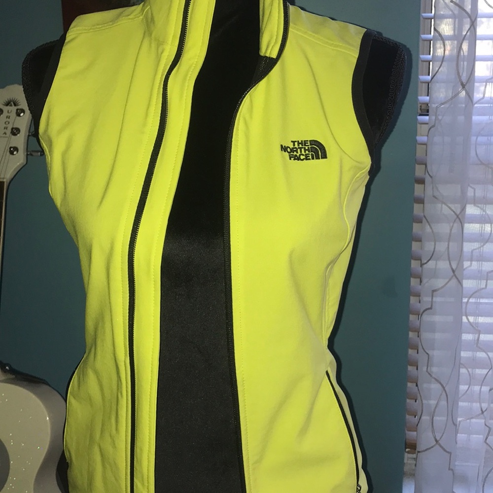The North Face Neon green sleeveless vest